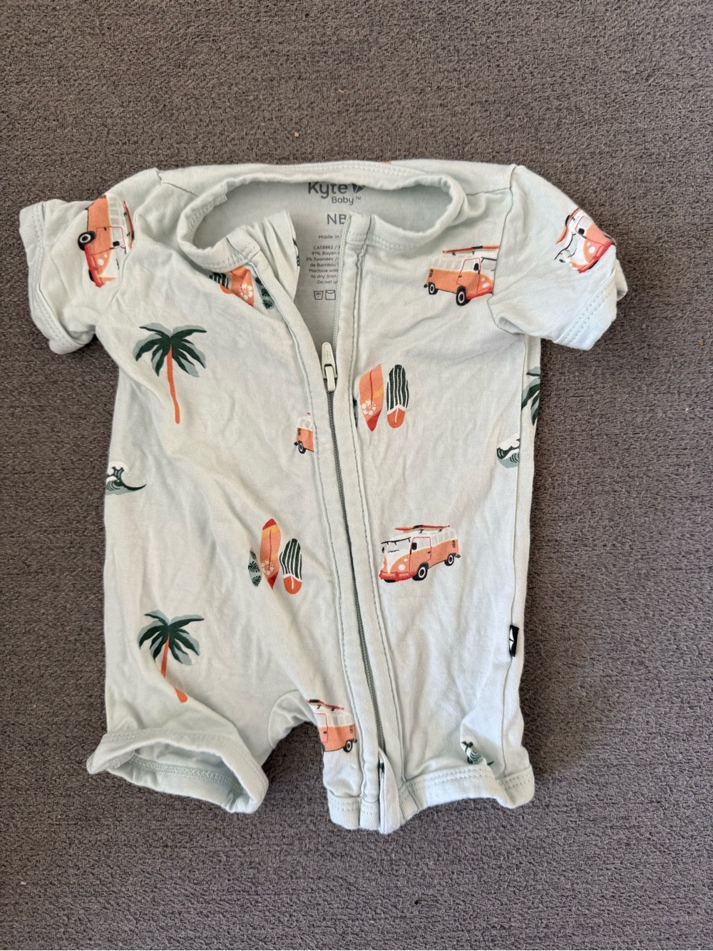 Kyte BABY Zippered Shortall Romper